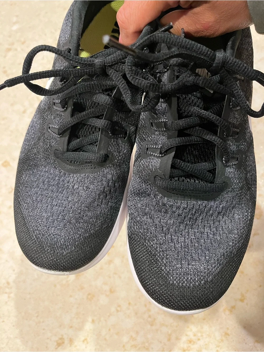 Nike  free women Black/White Running Shoes with White Swoosh.